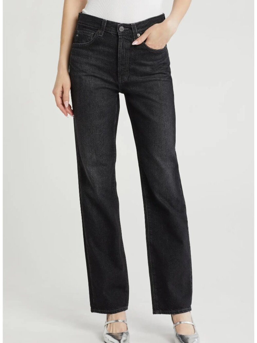 AG Alexxis Acid Wash High Waist Straight Leg Jeans